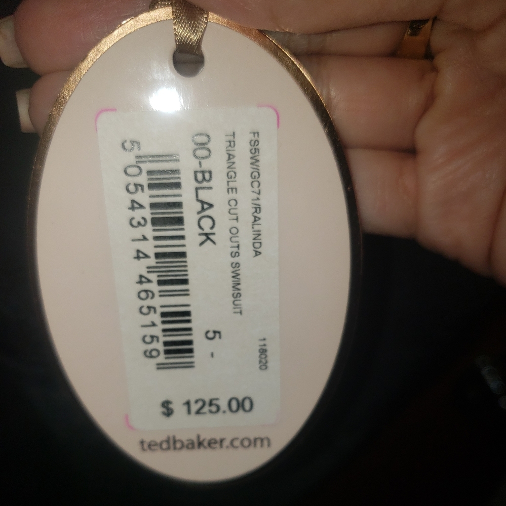 NWT Ted Baker Railinda halter Triangle Cut Out Swimsuit - Picture 6 of 7
